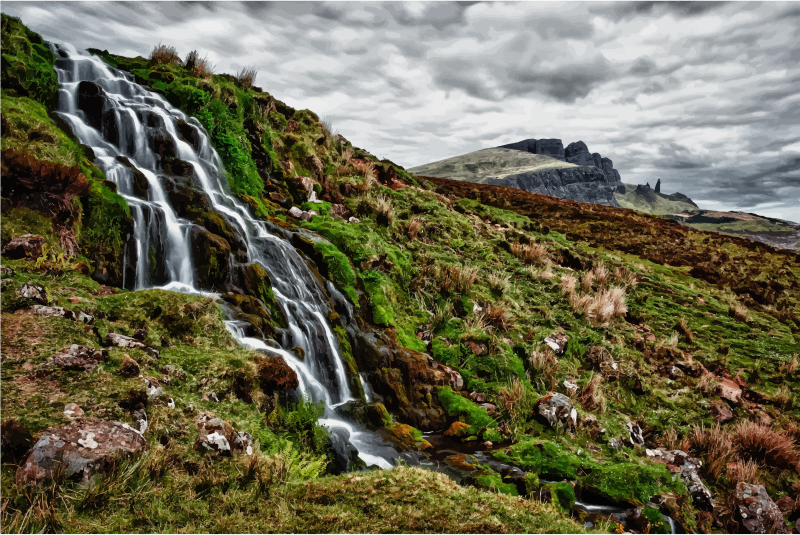Medium Image - Bride's Veil Waterfall Skye (800x535), Png Download