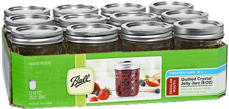 Ball 12-pack 8 Oz - Mason Jars 8 Oz (500x500), Png Download