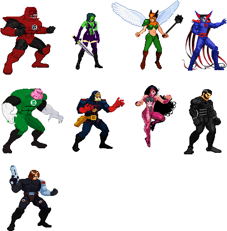 3 Hawkgirl 4 Mister Sinister 5 Kilowog 6 Star Lord - Superhero (500x500), Png Download