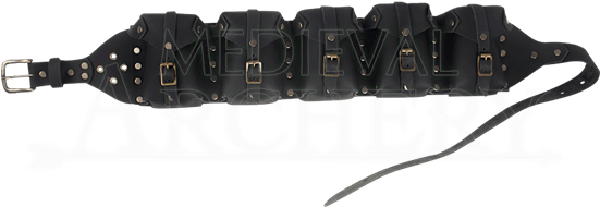Multi Pouch Leather Belt - Strap (550x550), Png Download