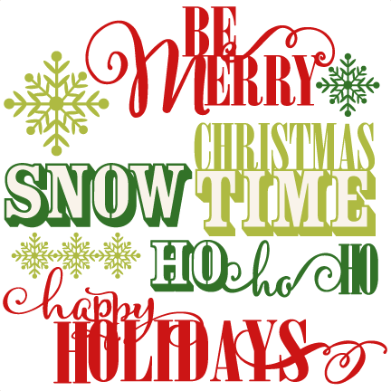 Holiday Words Svg Scrapbook Clip Art Christmas Cut (432x432), Png Download