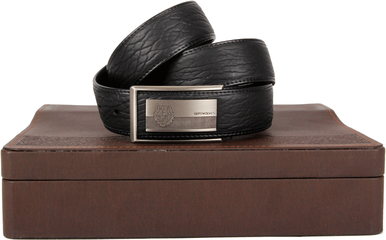 Seven Wolf Belt Seals Leather Buckle Black Luxury Belt - Belt (800x800), Png Download