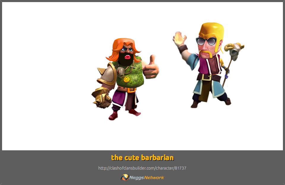 The Cute Barbarian Character - Clash Of Clans (960x624), Png Download