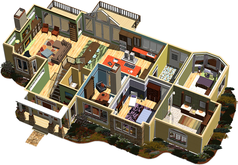 What We Do - Chief Architect Dollhouse View (800x555), Png Download