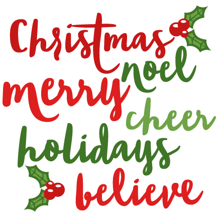 Christmas Words Scrapbook Cut File Cute Clipart Files (432x432), Png Download