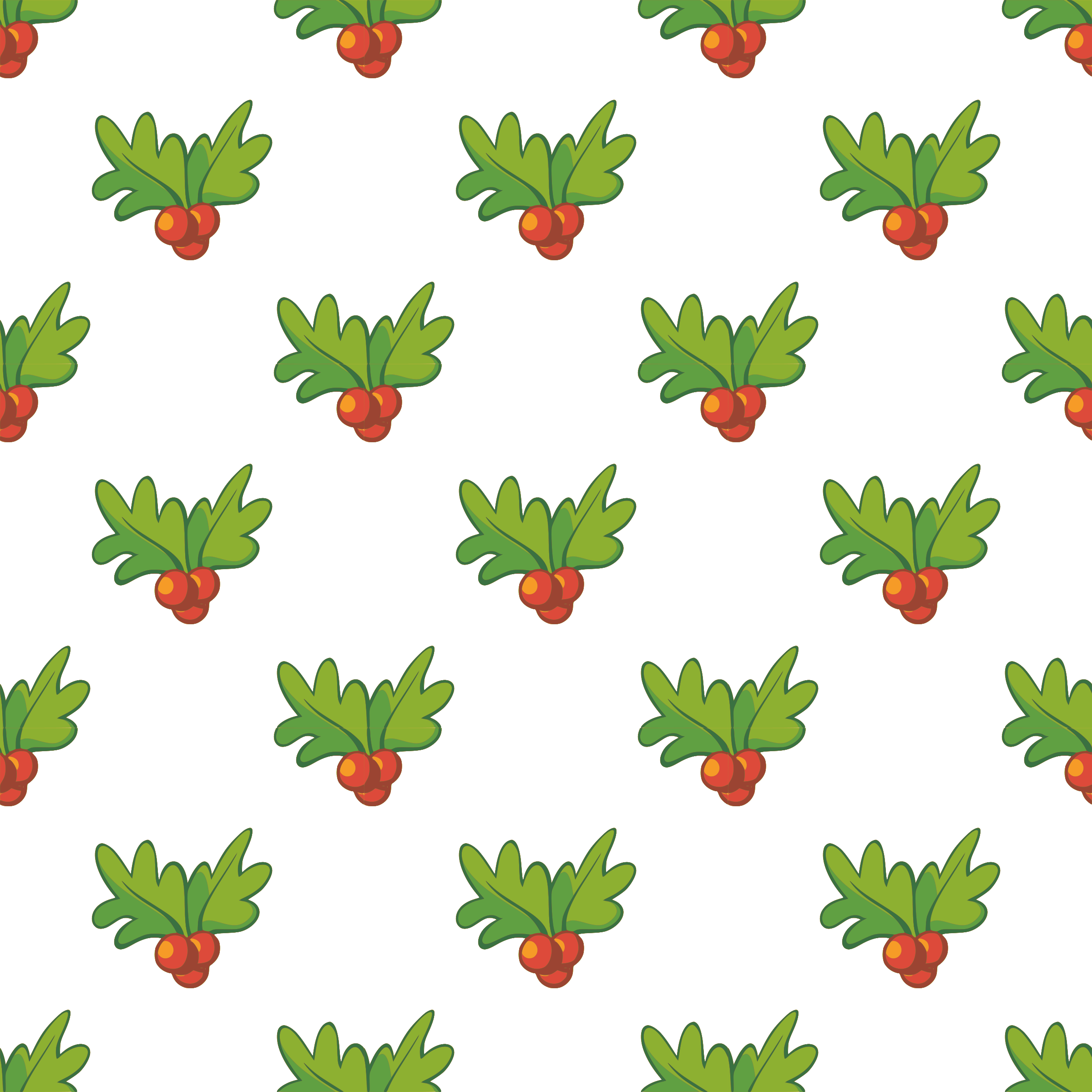 This Free Icons Png Design Of Holly-seamless Pattern (2400x2400), Png Download