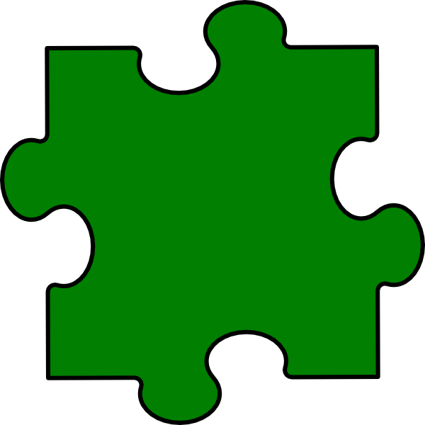 Green Puzzle Piece Clip Art - Clip Art (600x600), Png Download