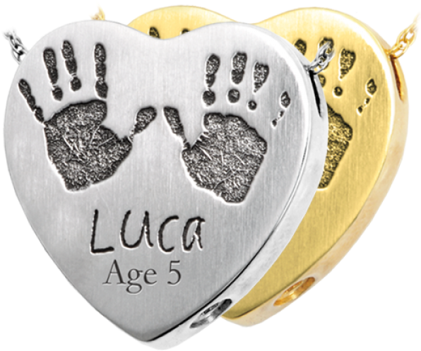 Baby Handprint On Dog Tag Keepsake (600x600), Png Download