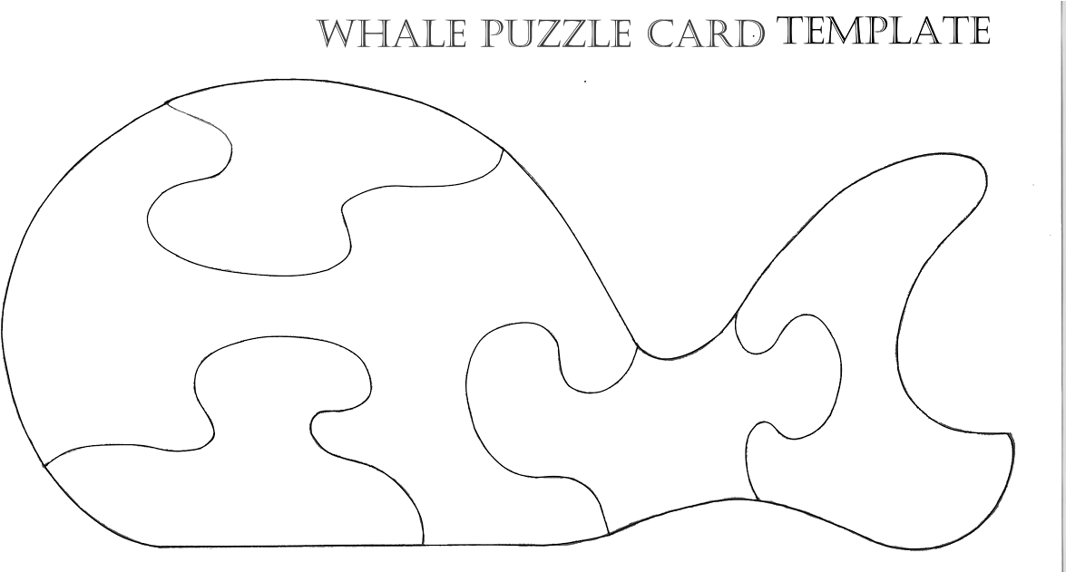 Whale Puzzle Card Template-glenda's World Card Templates, - Whales (1200x630), Png Download