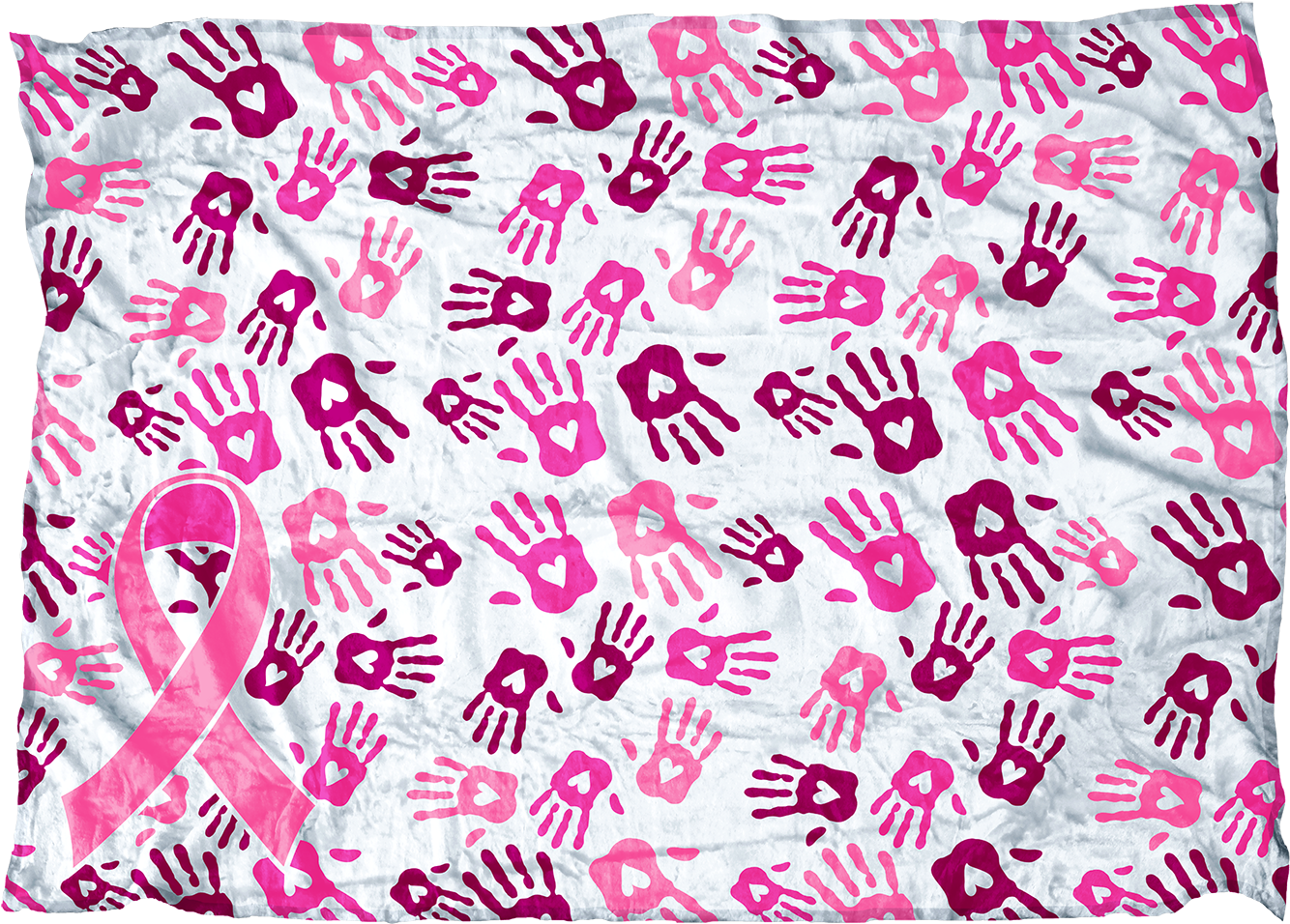 Breast Cancer Handprints - Breast Cancer (1500x1026), Png Download