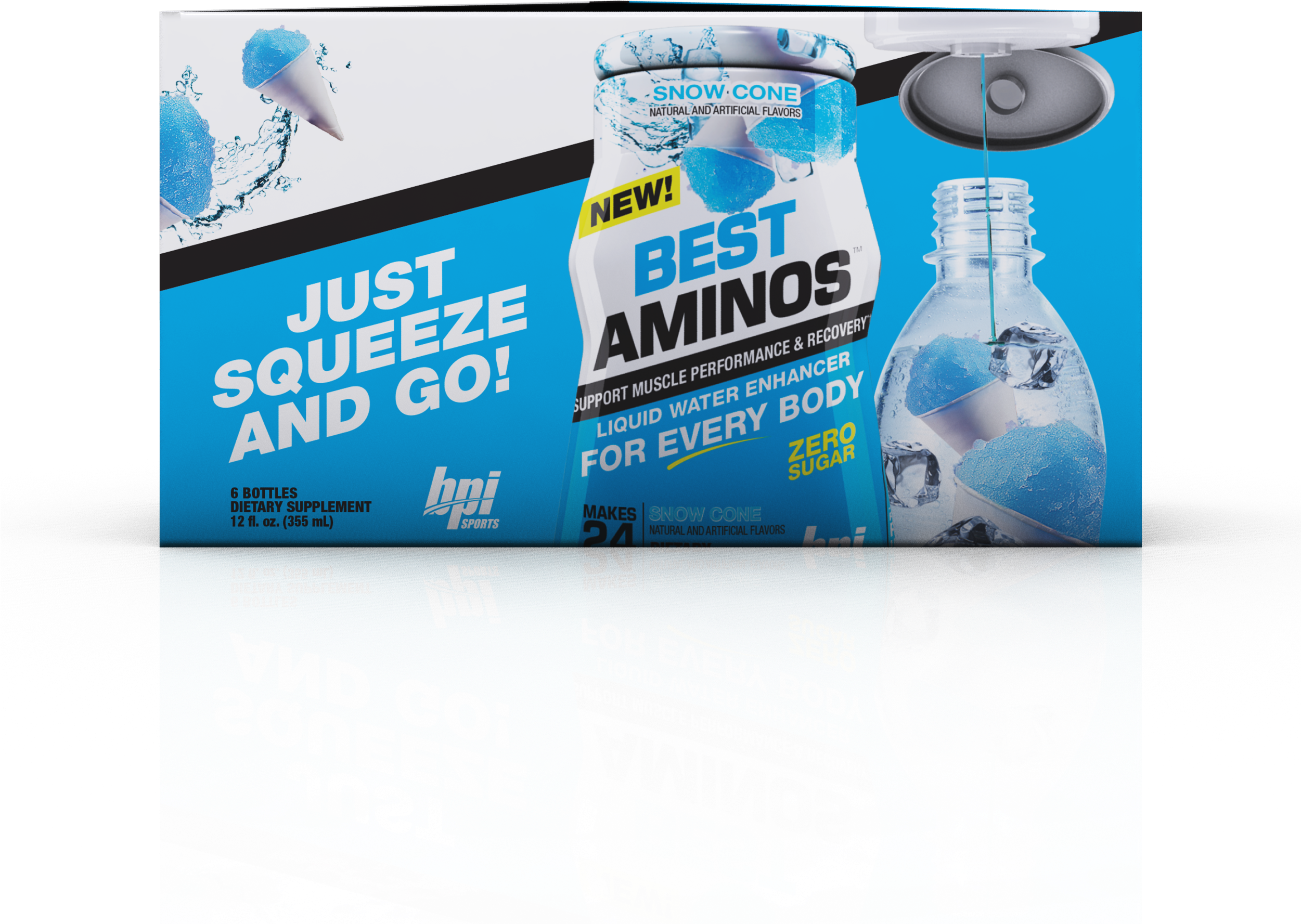 Bpi Sports Best Aminos Liquid Water Enhancer, Snow - Bpi Sports Bpi Water Enhancer 12 Fluid Ounces Liquid (2500x2500), Png Download