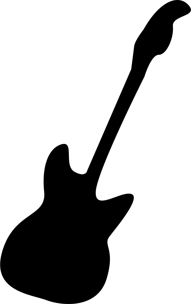Clipart Download Bass Svg Silhouette - Silueta Guitarra Vector (618x980), Png Download