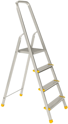 Double Aluminium Ladder - Ladder Platform Alum Alloy 0.9 Mtr (400x400), Png Download