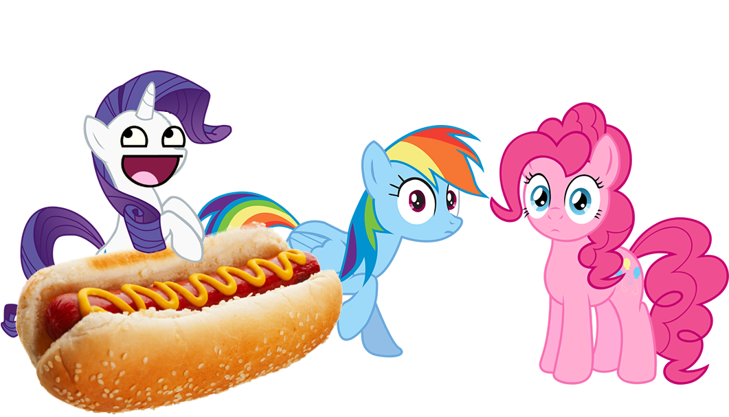 Awesome Face, Hot Dog, Photoshop, Pinkie Pie, Rainbow - Alimentos Calientes (1107x701), Png Download