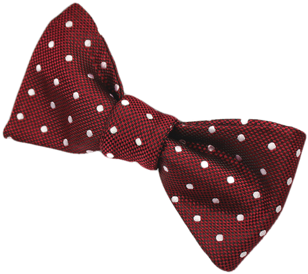 Red And White Polka Dot - Fliege Schleife Querbinder Rot Gepunktet Polka Dots (500x461), Png Download