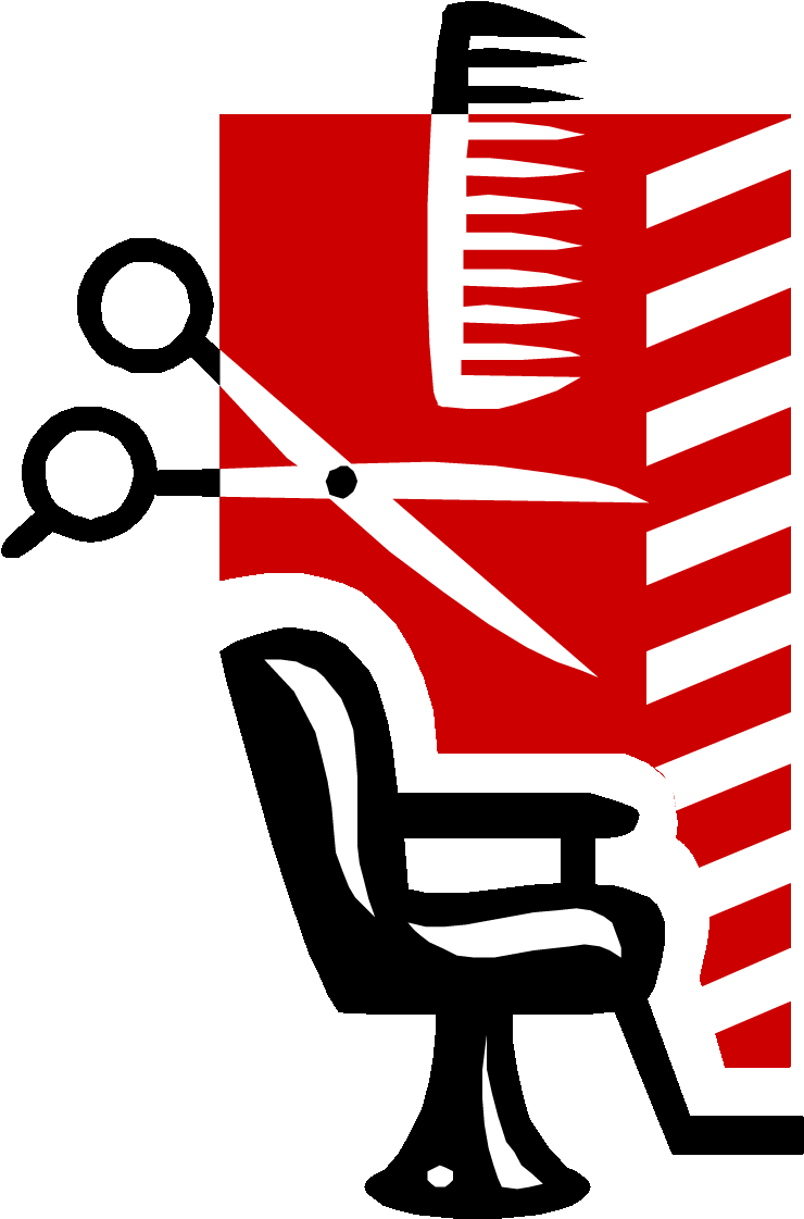 Haircut Clipart Baber - Barber Shop Tools Clipart (750x1133), Png Download