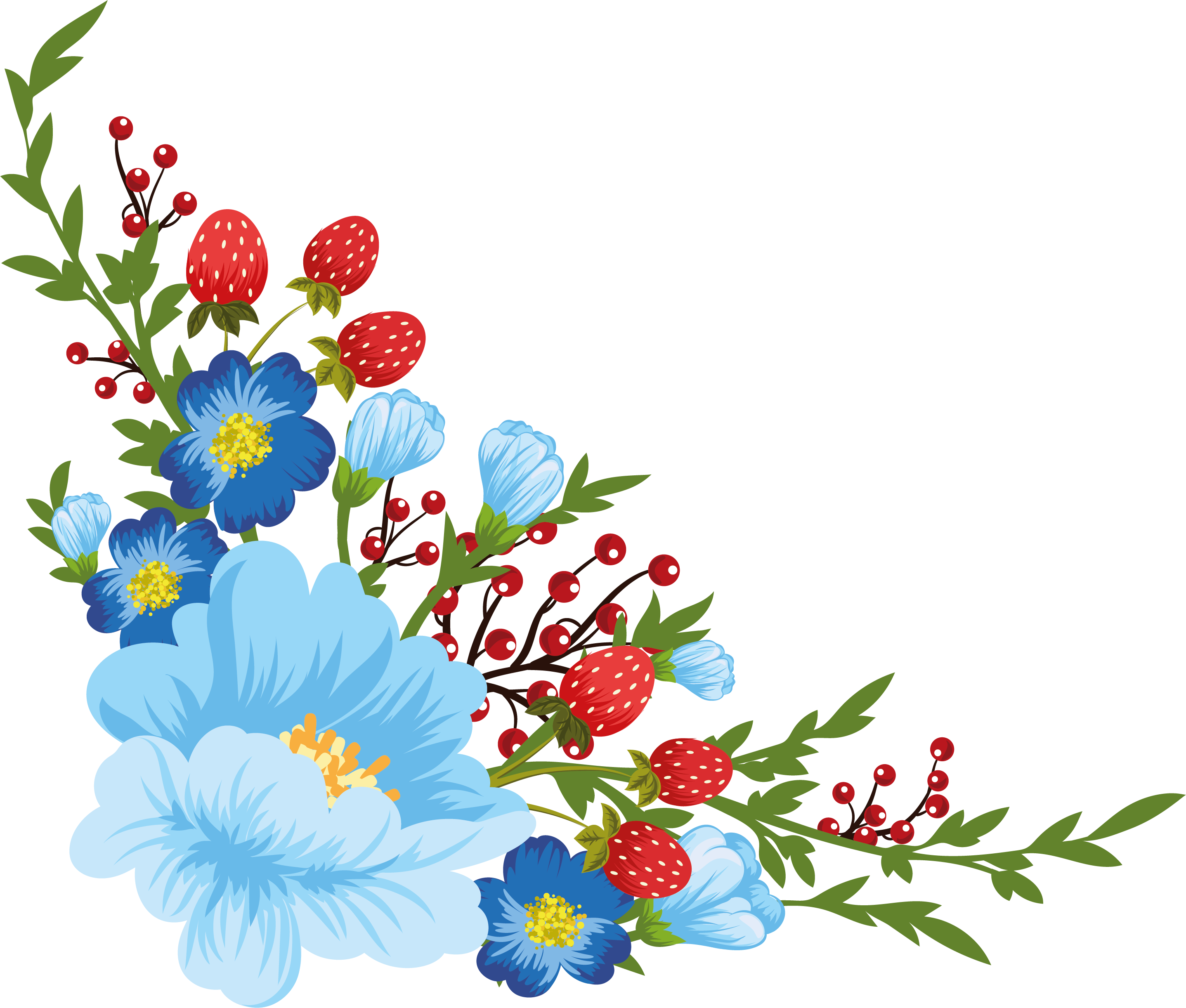Beautiful Flowers - Flowers Design For Decoupage (2874x2443), Png Download