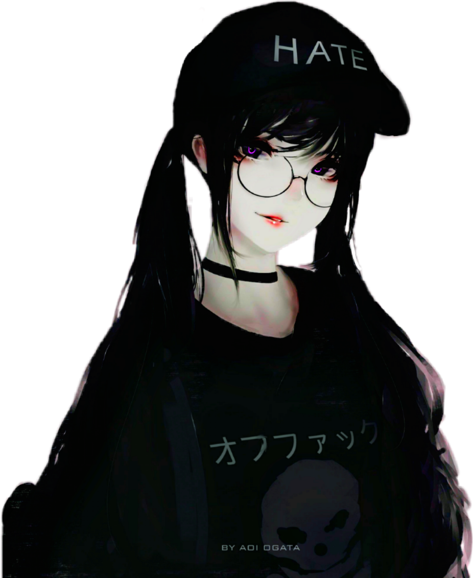Asian Koreangirl Girl Korean Chicakoreana Korea Kawaii - Anime Girl Đeo Kính (926x1131), Png Download