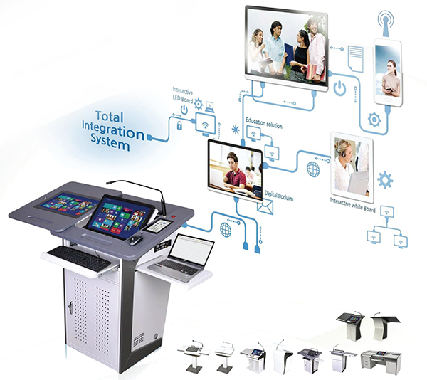 Digital Podium Using For Helping A Teacher/speaker - Podium (600x534), Png Download