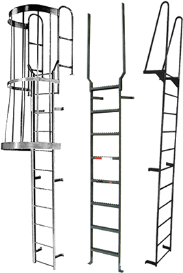 Fixed Ladders - Cotterman F8wc Series F And M Fixed Steel Ladders With (310x404), Png Download