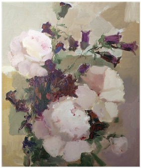 Oil Painting Of The Beautiful Flowers - Dipinti Ad Olio Di Fiori (400x400), Png Download