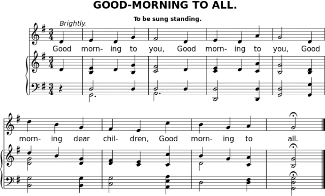 The Public Domain Song Good-morning To All - Form In Music [book] (640x387), Png Download