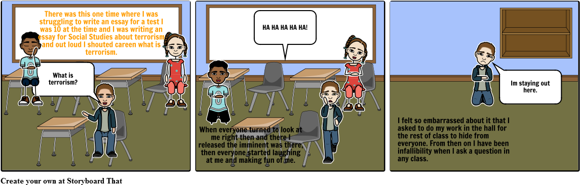 Embarrassed - Cartoon (1164x385), Png Download