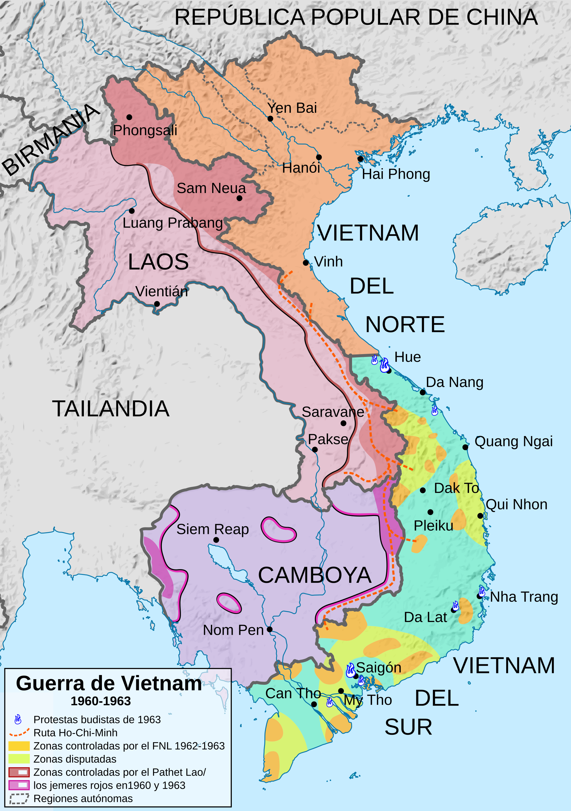 File - 1959 Vietnam War Map (2000x2840), Png Download