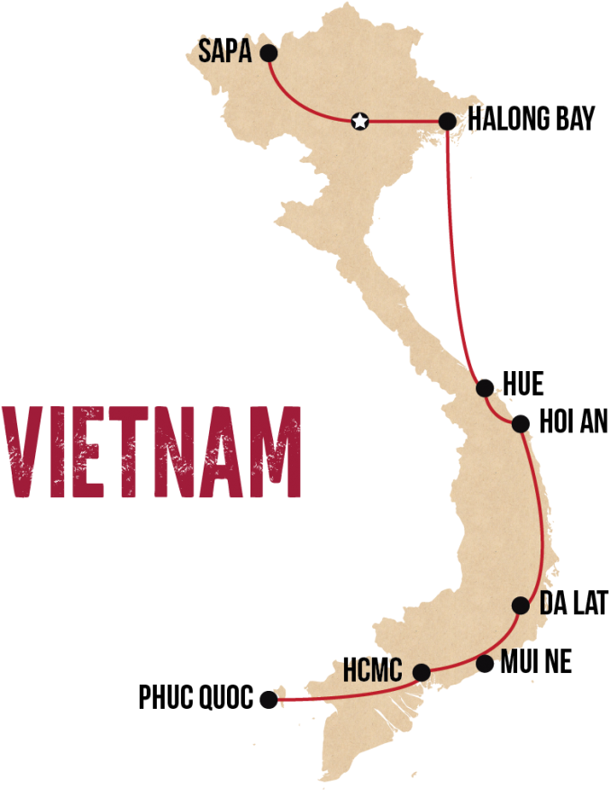 Wanderlist Vietnam - Map Of Vietnam Saigon Transparent (807x1000), Png Download