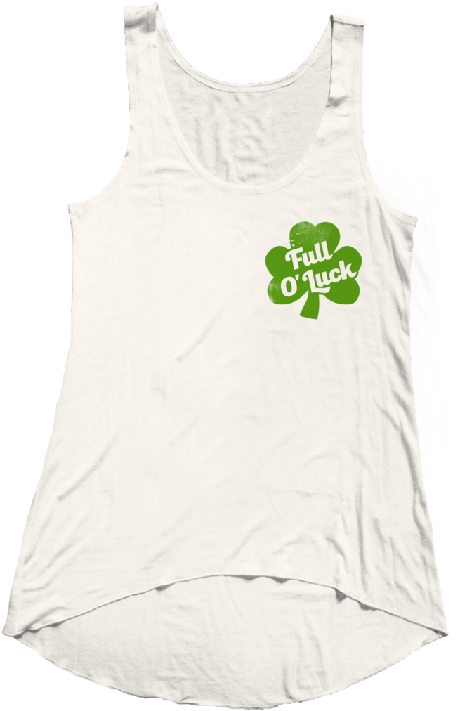White Highlow Shamrock Full O' Luck - 4th & Rose (894x1024), Png Download