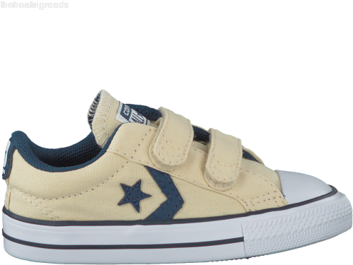White Converse Sneakers Star Player V Ox Kids Canvas - Converse Star Player 2v Ox - Gympen - Ecru (500x500), Png Download