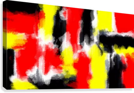 Red Yellow And Black Painting Abstract Texture With - Painting (429x296), Png Download