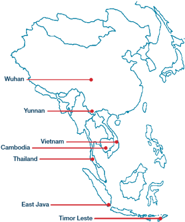 Service Learning, Overseas, Map, High Achievers - East Asia (402x480), Png Download