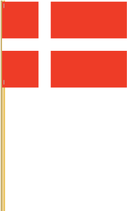 Denmark Cotton Stick Flag - Flag (520x416), Png Download