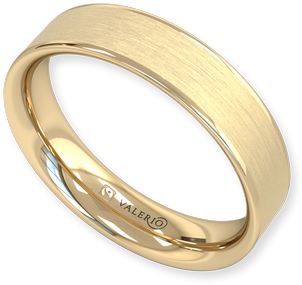 Fairtrade Gold Flat Topped Wedding Ring - White And Yellow Gold Mens Wedding Rings (380x380), Png Download
