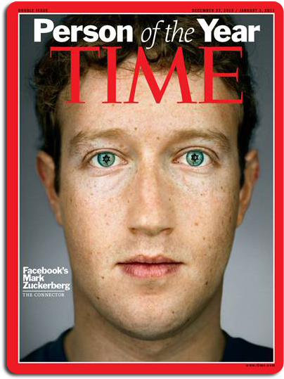 Zuckerberg - Time Person Of The Year 2010 Mark Zuckerberg (428x562), Png Download
