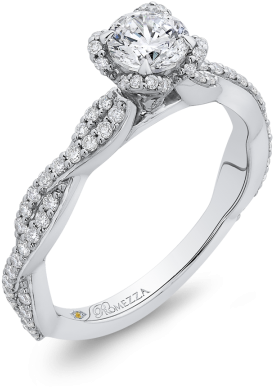 14k White Gold Engagement Ring Pr0187ecq 44w - Pre-engagement Ring (600x450), Png Download