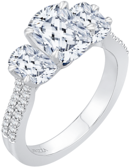 18k White Gold Engagement Ring Cau0190ehk S37w - Halo Diamond Engagement Ring With Matching Band (600x450), Png Download