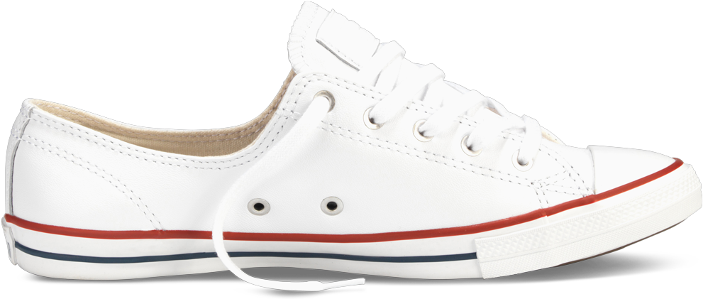 Chuck Taylor All Star Fancy Leather - Women's White Leather Converse (1000x1000), Png Download