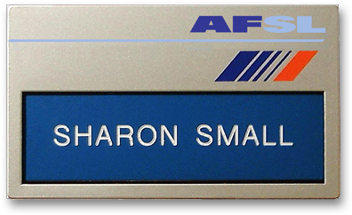 U80 Reusable Window White Name Badge By Fattorini 70 - Badge (560x560), Png Download