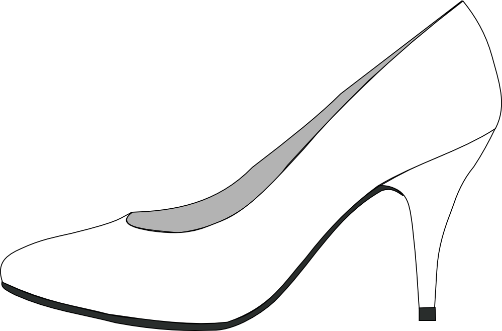Red Shoe Black White Line Art Hunky Dory Svg Colouringbook - Coloring Book (999x658), Png Download