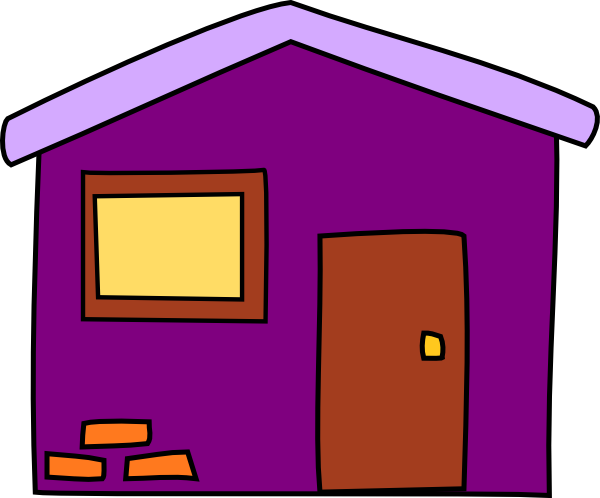 Purple House Png Clip Art (600x498), Png Download