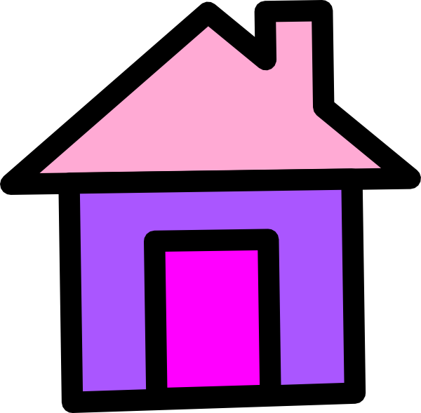 House Clipart Purple - Purple House Clipart (600x589), Png Download