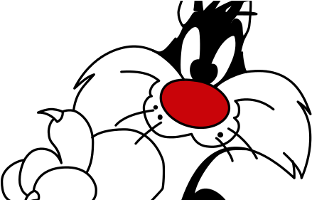 The Wisdom Of Sylvester The Cat - Sylvester The Cat Face (535x280), Png Download