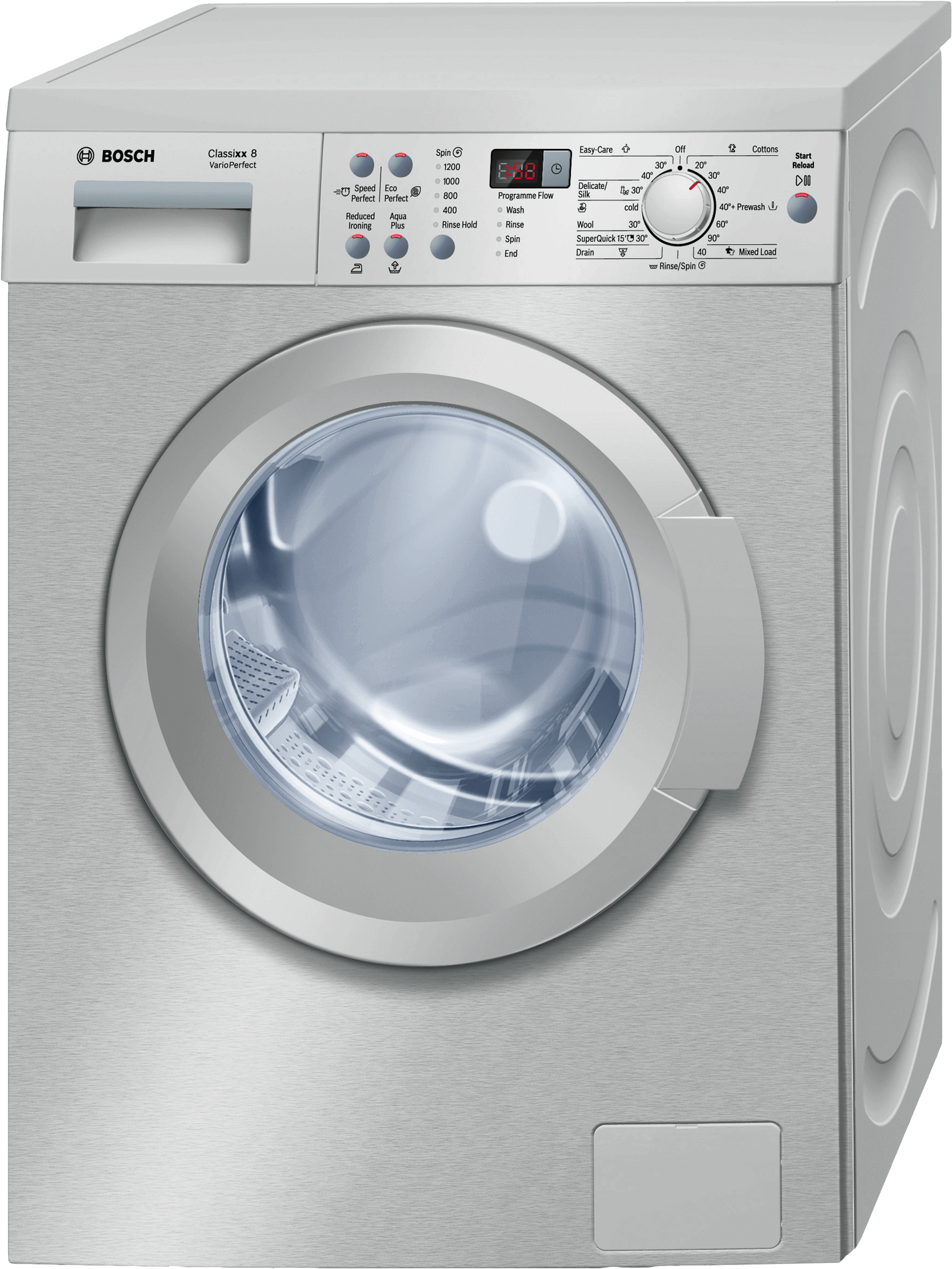 Bosch Front Loader Washing Machine Model - Bosch 8kg Freestanding Washing Machine | Waq2836sgb (2362x3008), Png Download