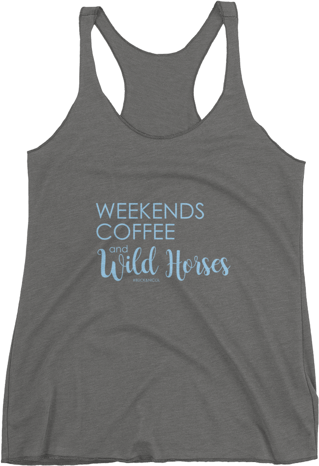 Image Of Weekends, Coffee And Wild Horses Tank Or T-shirt - Women's Tank Top - Emoji W Eclipse Glasses - Path Of (1000x1000), Png Download