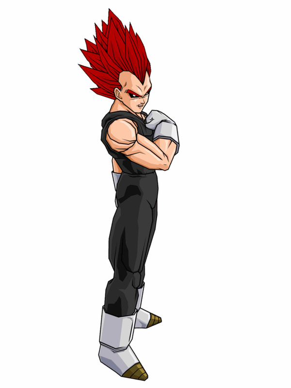 Leke As A Dark Super Saiyan - Majin Vegeta Transformation (600x800), Png Download