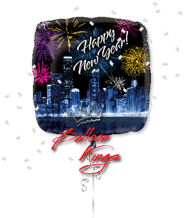 Happy New Year Skyline - Happy New Year 2018 Canada (500x500), Png Download