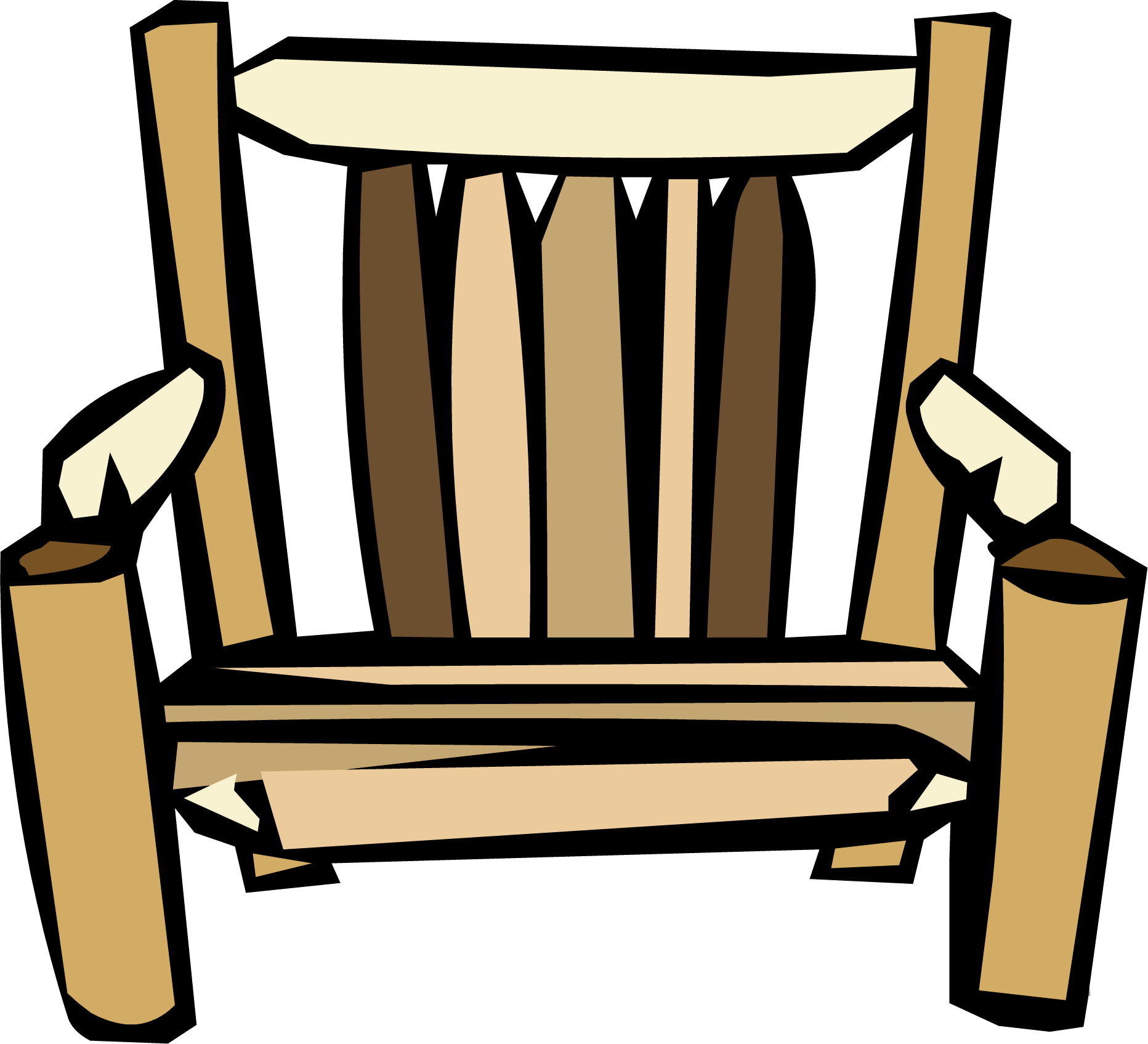 Log Chair - Png - Club Penguin Chair (1864x1695), Png Download