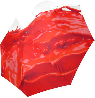 Glossy Red Paint Splash Foldable Umbrella - Handbag (500x500), Png Download